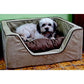 Snoozer SN-21275 Luxury Square Dog Pet Bed - Medium-Buckskin-Java (19 W x 15 D x 12 H)