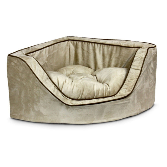 Snoozer Luxury Corner Pet Bed - Small/Dark Chocolate/Buckskin
