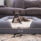 Paw Brands Pup Lounge Memory Foam Bolster Bed & Topper Dog Bed (X-Large - 44" L x 34" W x 10" H)