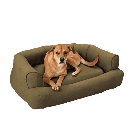 Snoozer Luxury Sleeper Dog Sofa - SM - Olive (14 L x 19 W x 8 H)