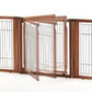 Richell Convertible Elite Pet Gate, 4 Panel, Autumn Matte