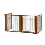 Richell Convertible Elite Pet Gate, 4 Panel, Autumn Matte