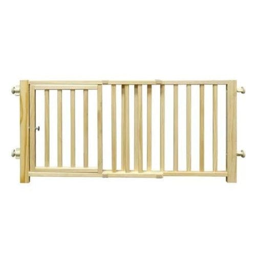 Four Paws Walk Over Wooden Dog Gate, 30-44" W by 18" H