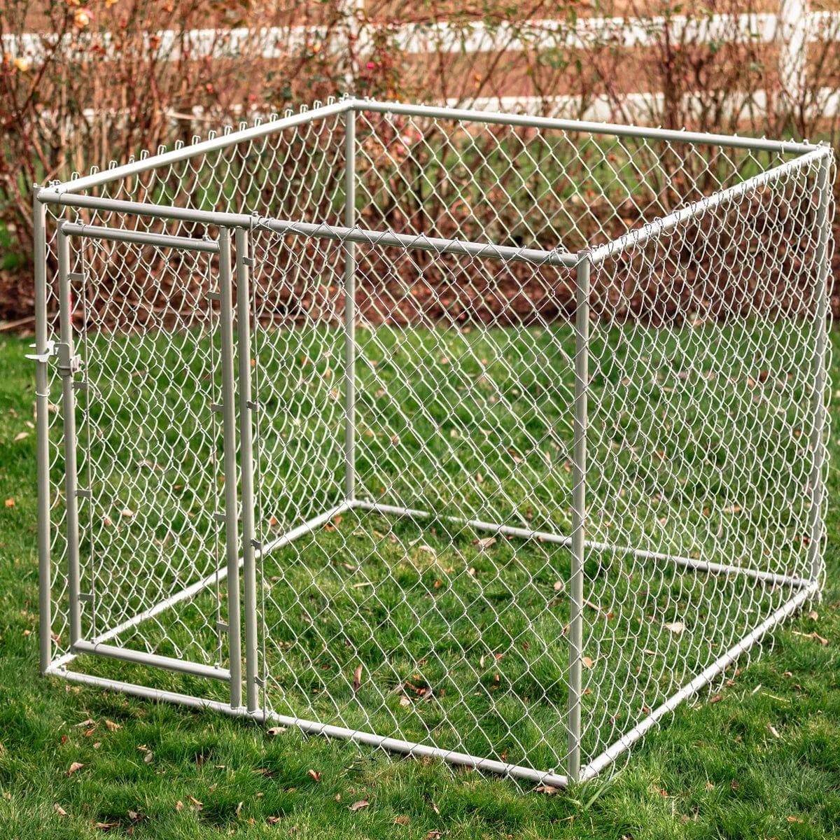 Lucky Dog Galvanized Chain Link w/PC Frame Kit in a Box 5'L x 5'W x 4'H
