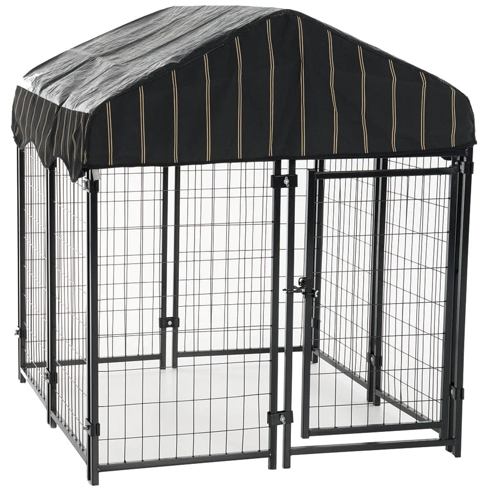 Lucky Dog STAY Series Studio Jr. 4x4x4.3 Foot Steel Frame Villa Dog Kennel