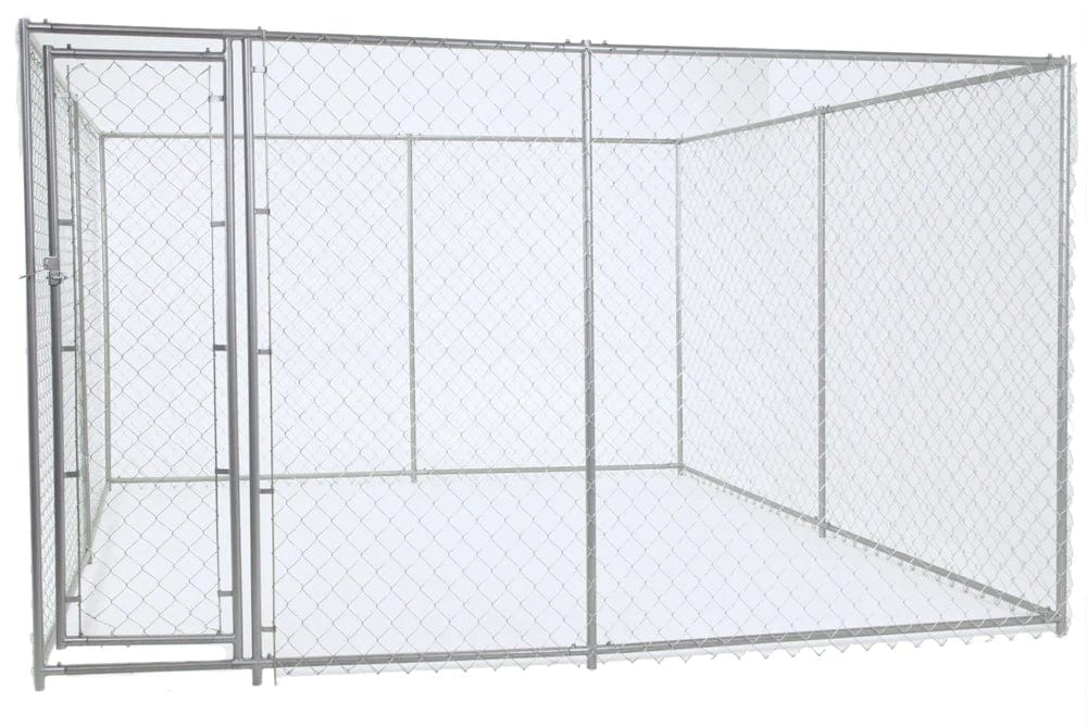 Lucky Dog Galvanized Chain Link w/PC Frame Kit in a Box 10'L x 5'W x 6'H