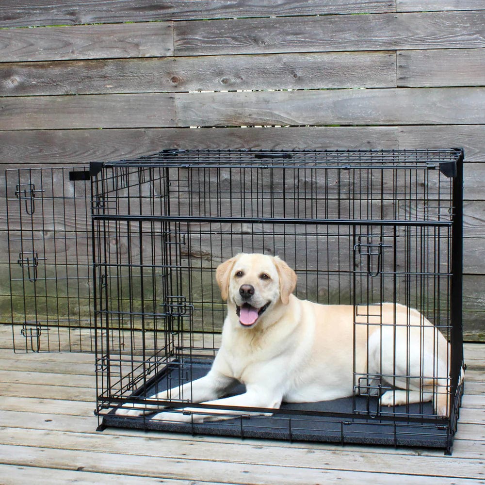 Lucky Dog Double-Door Dog Crate with Sliding Doors, 48" L X 30" W X 33" H, X-Large