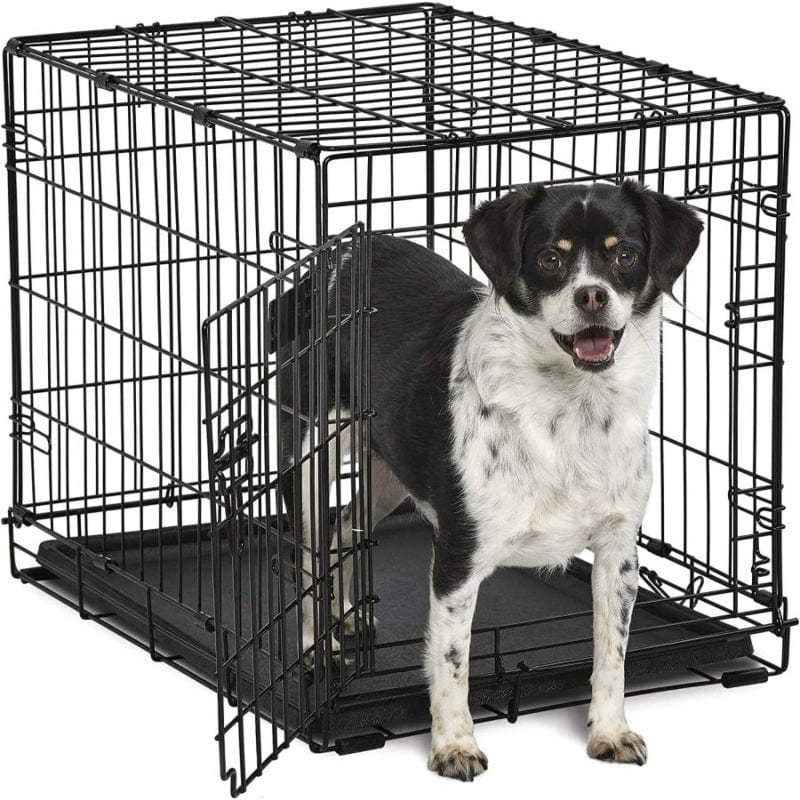 Midwest Contour Folding Dog Crate, 25.25" L X 17.5" W X 19.5" H, Small, Black