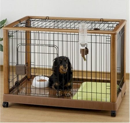 Richell Mobile Pet Pen 940 - Medium Autumn Matte 36.8" x 24.2" x 26" - R94128