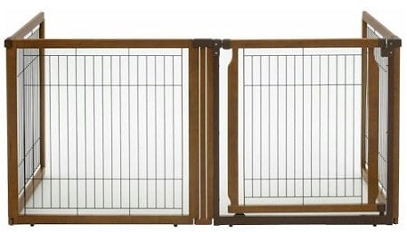 Richell Convertible Elite Pet Gate, 4 Panel, Autumn Matte