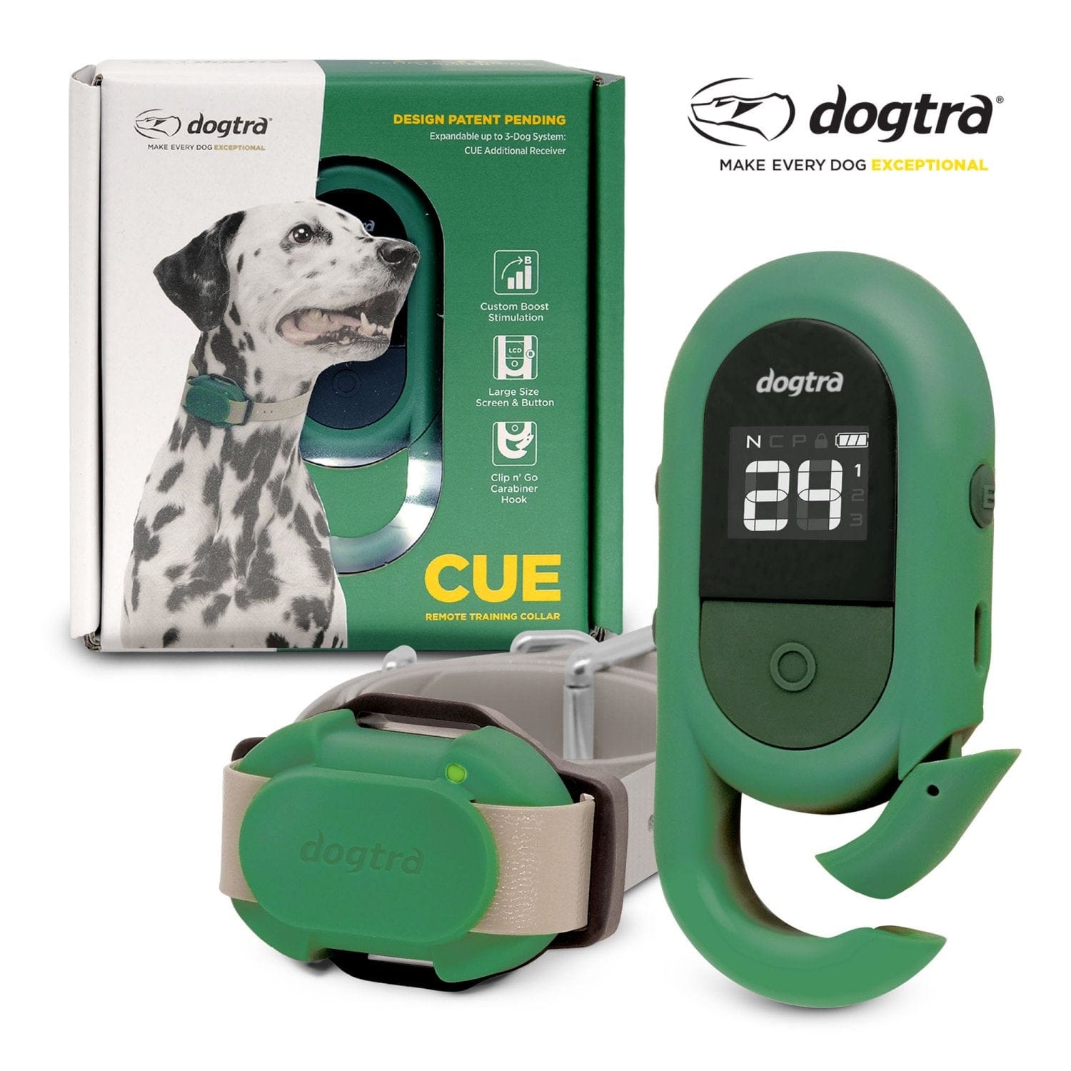 CUE GREEN Dog Training Collar by Dogtra