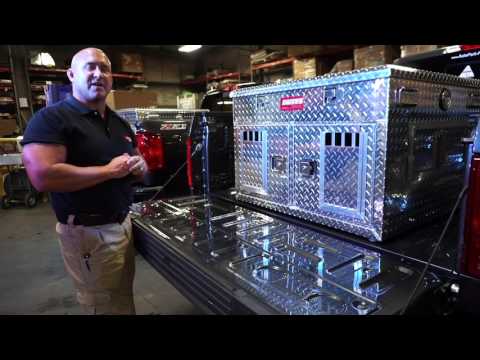 Owens Dog Box 55079 Hunter Series Double Compartment With Storage UTV Standard Vents Diamond Tread Aluminum - 55079